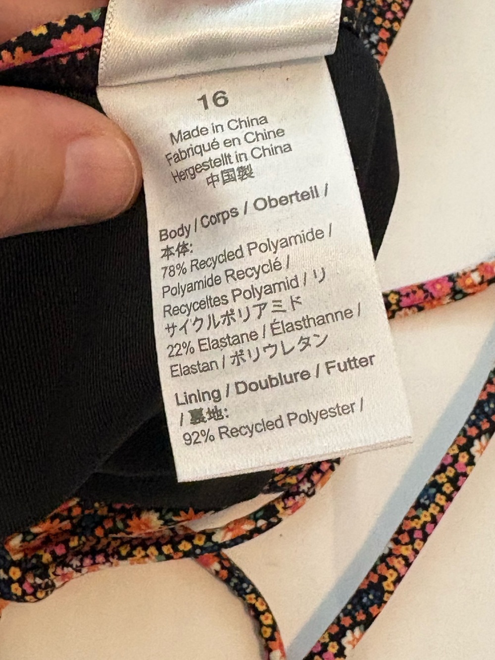 J Crew Strappy-Back Plunge One Piece Swimsuit in Ratti® Prism Floral Size 16 - Picture 8 of 8